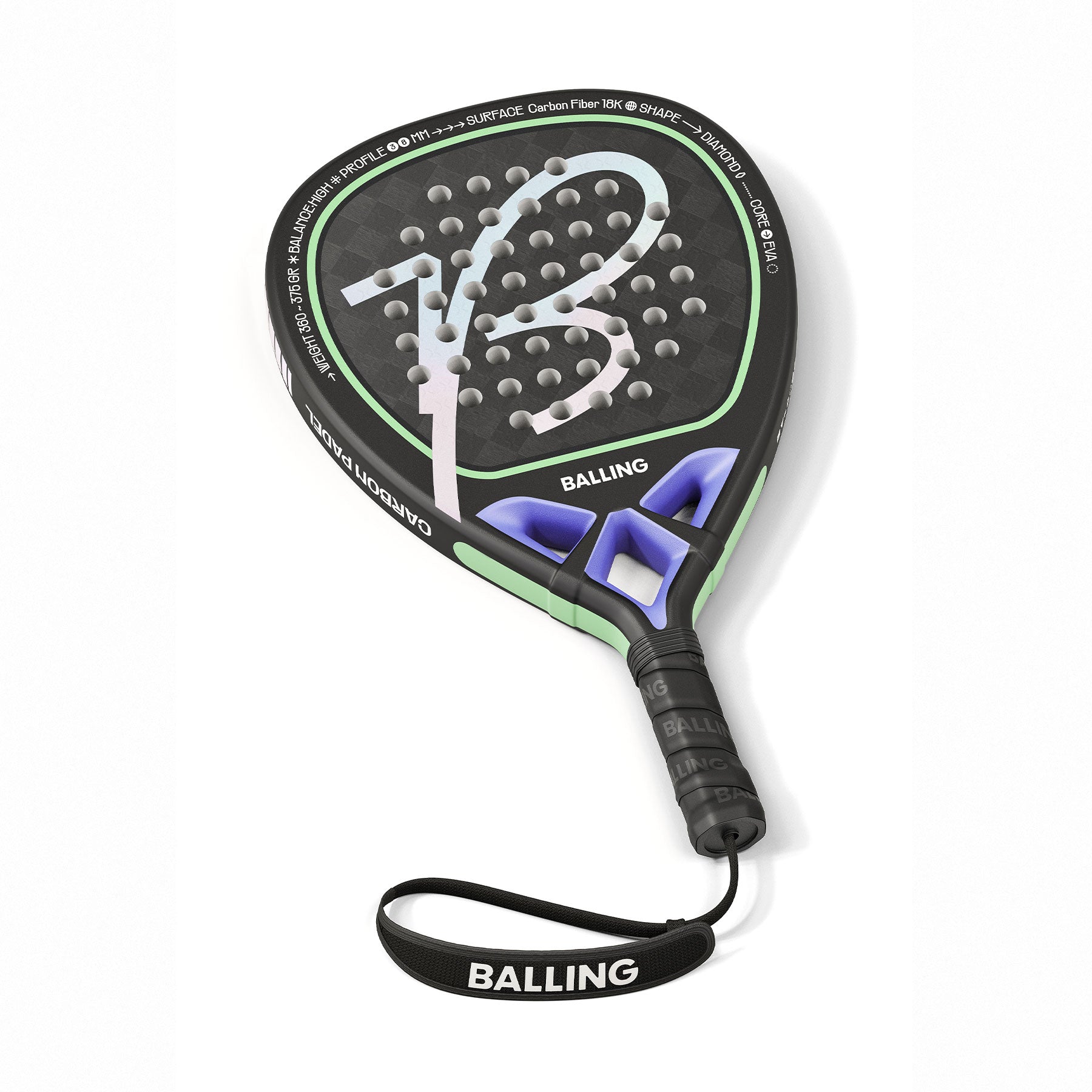 Balling Mosaic Diamond 18K padel racket (attack)