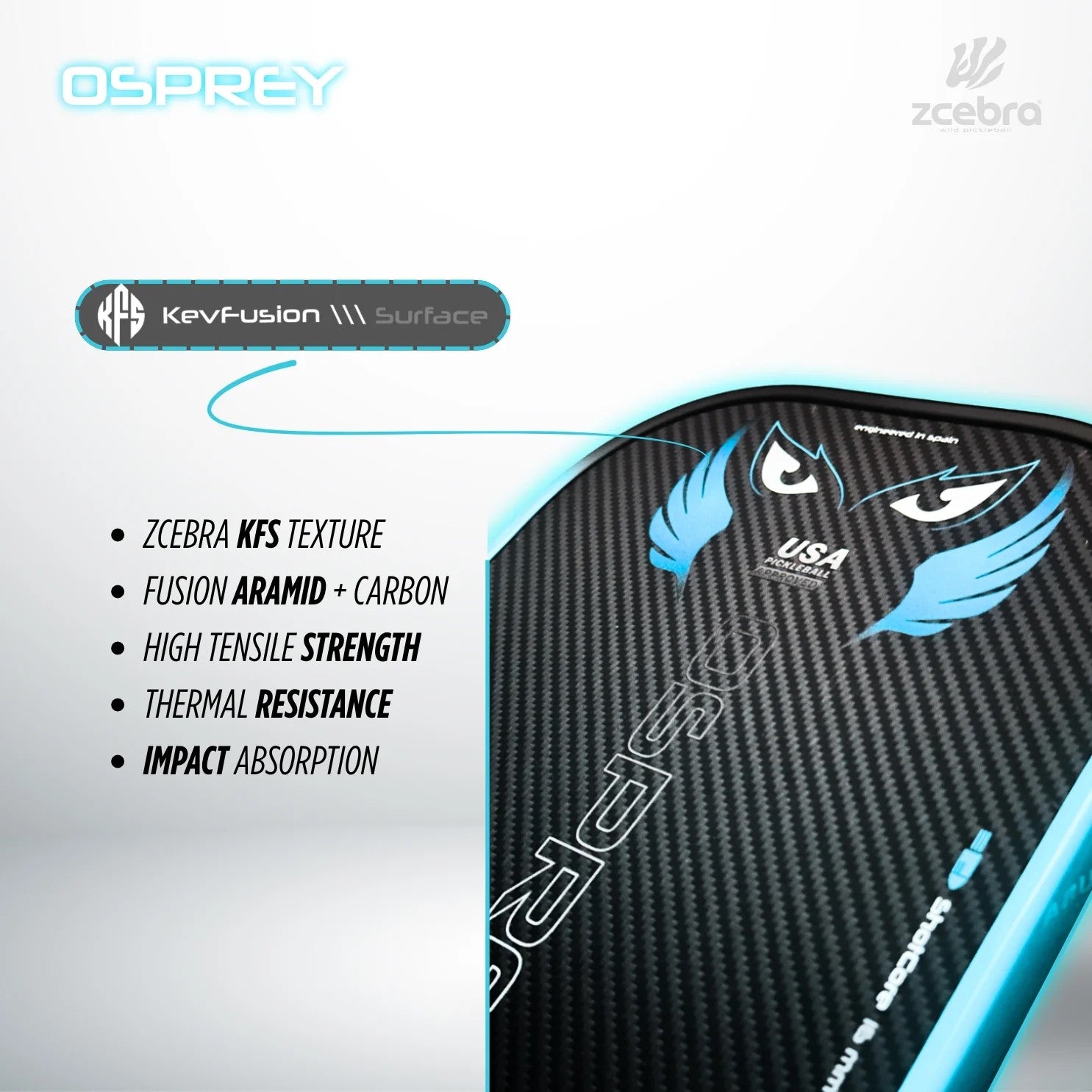 Zcebra Osprey 16mm ShotCore 2025 pickleball paddle