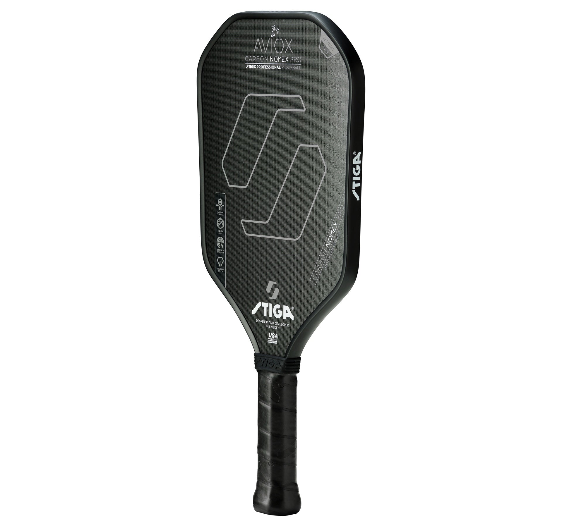 Pala pickleball Stiga Aviox Carbon Nomex Pro Gold
