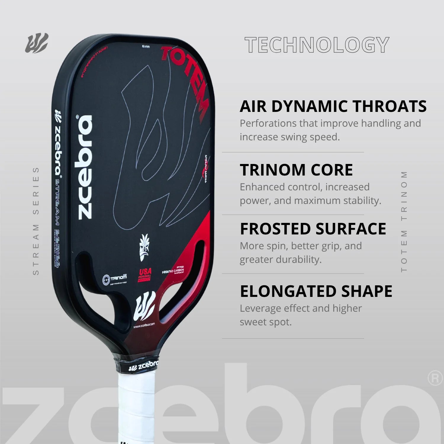 Pala Pickleball Zcebra Totem Trinom