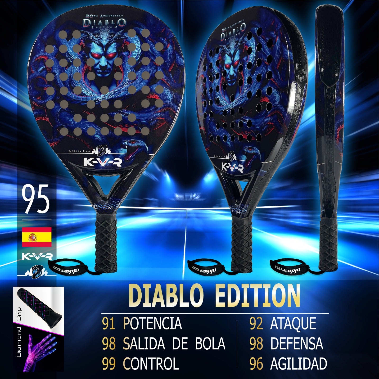 Akkeron Diablo Edition 20th-2024 padel racket