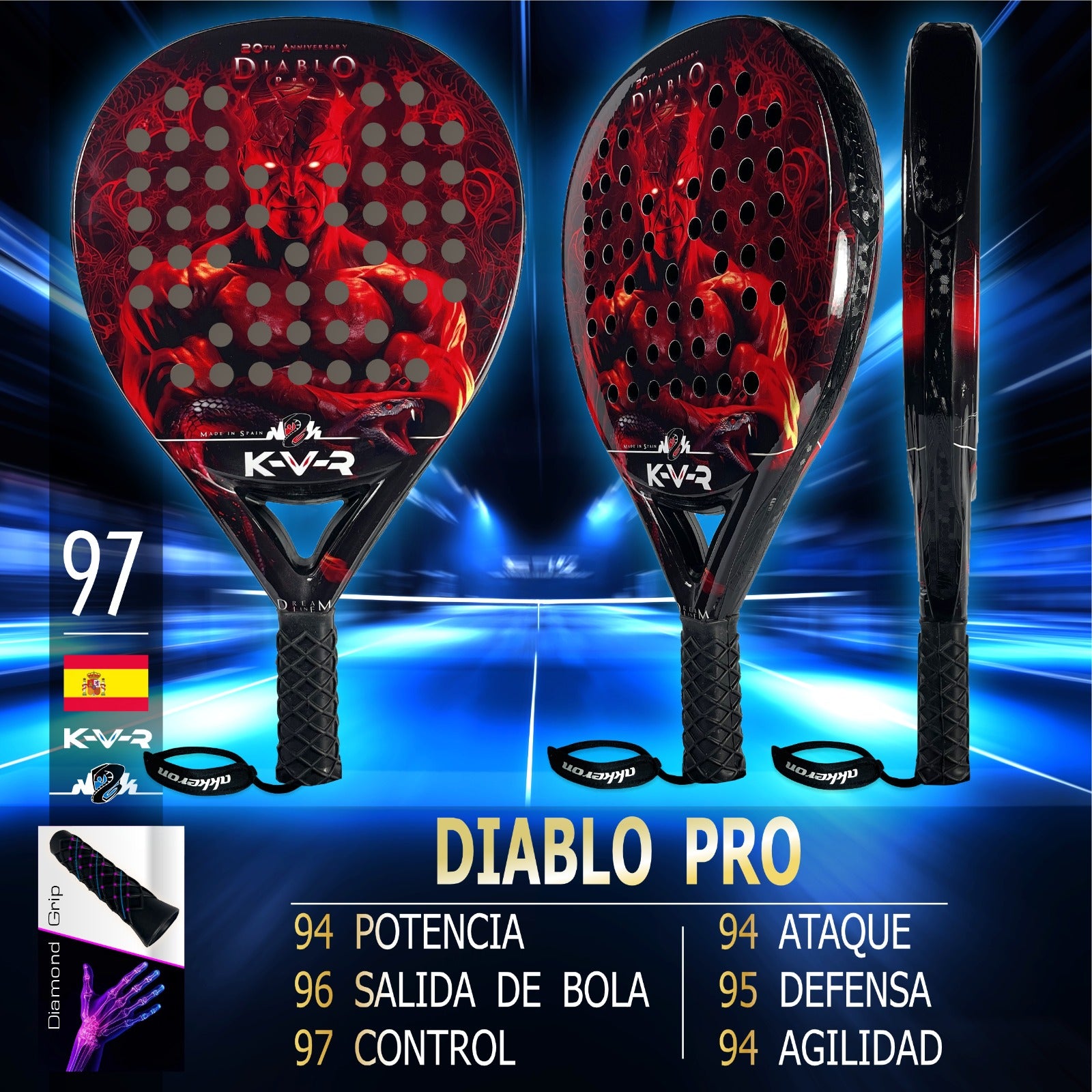 Akkeron Diablo 20th Pro 2024 padel racket
