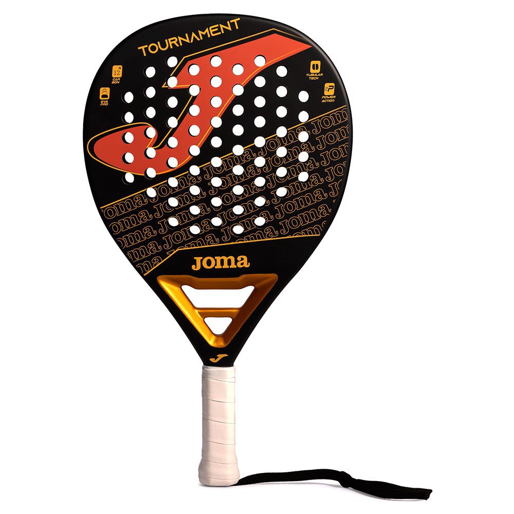 Joma Tournament black gold red padel racket