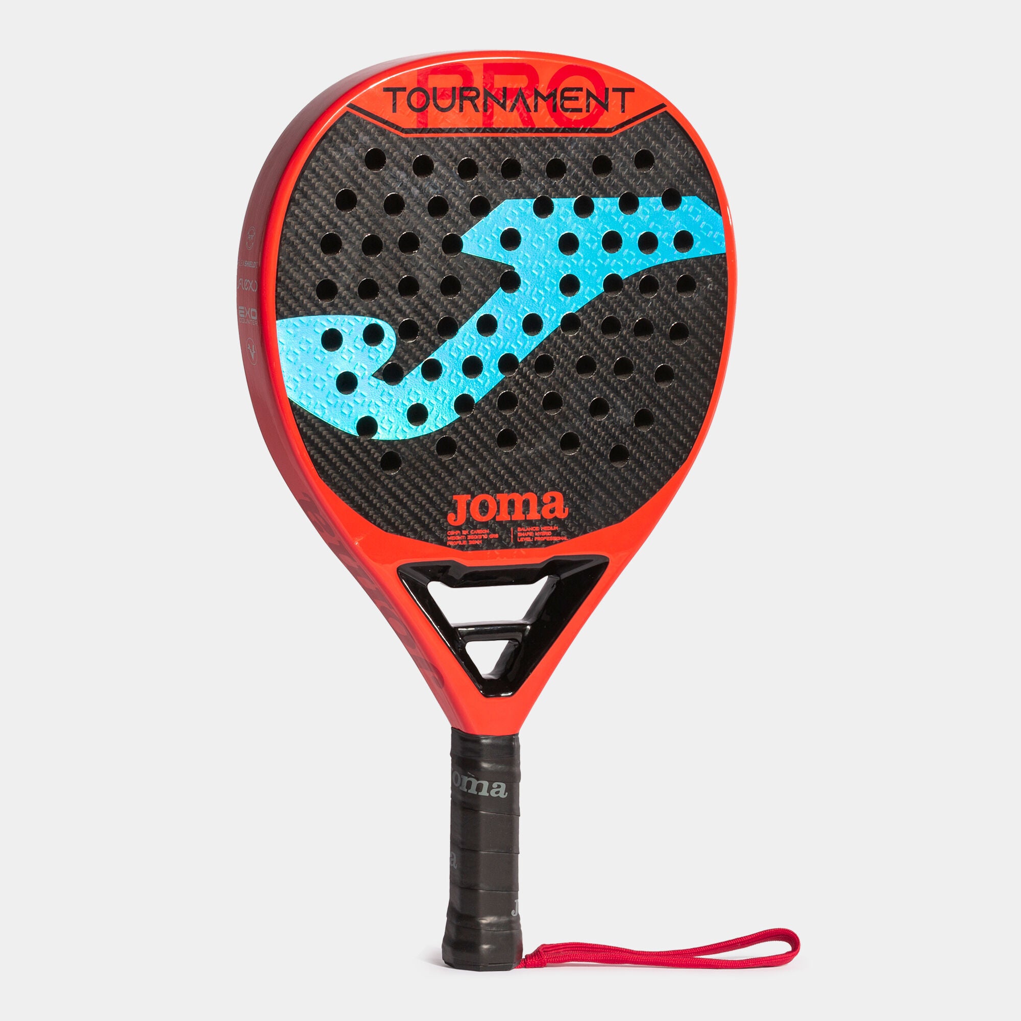 Joma Tournament Pro red black padel racket