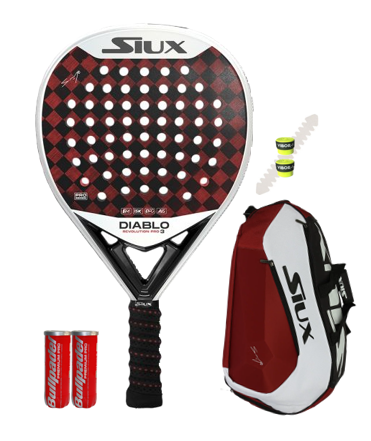  Siux SG Diablo Revolution III Sanyo Pro 2024 padel set