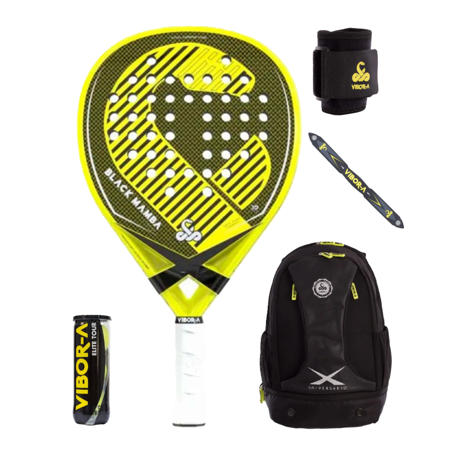 Vibor-a Black Mamba Xtreme 3K padel set