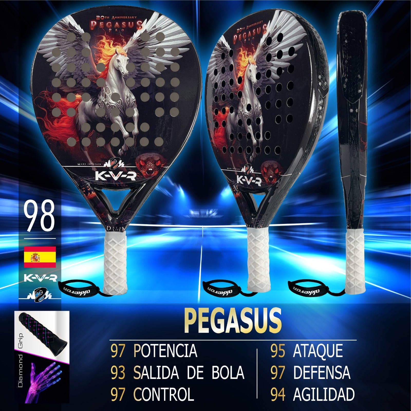 Akkeron Pegasus 20Th Pro 2024 padel racket