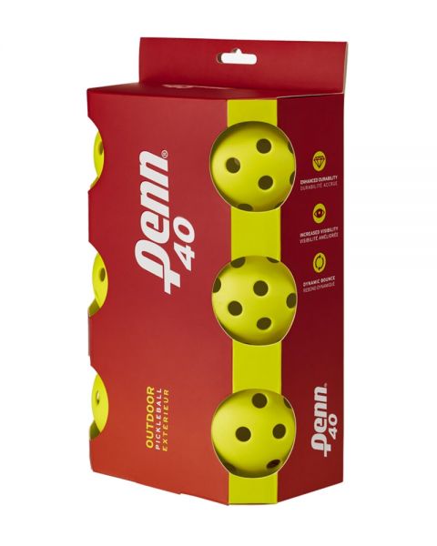 Pack 18 Pelotas pickleball Head Penn 40 Outdoor