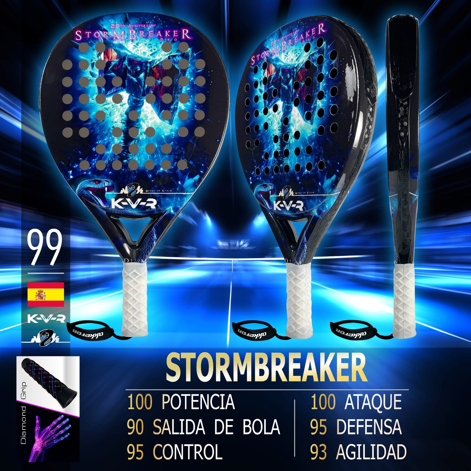 Akkeron Stormbreaker 20th Pro 2024 padel racket