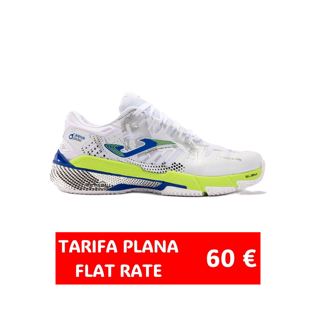 Joma SLAM MEN 2402 White Yellow Fluor padel & pickleball shoes