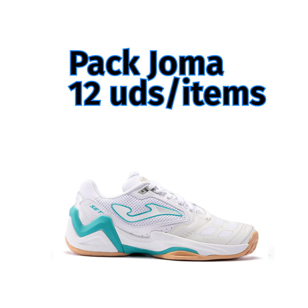 Pack Surtido Zapatillas Joma T.SET LADY 2302 Blanco Celeste (12 pares)