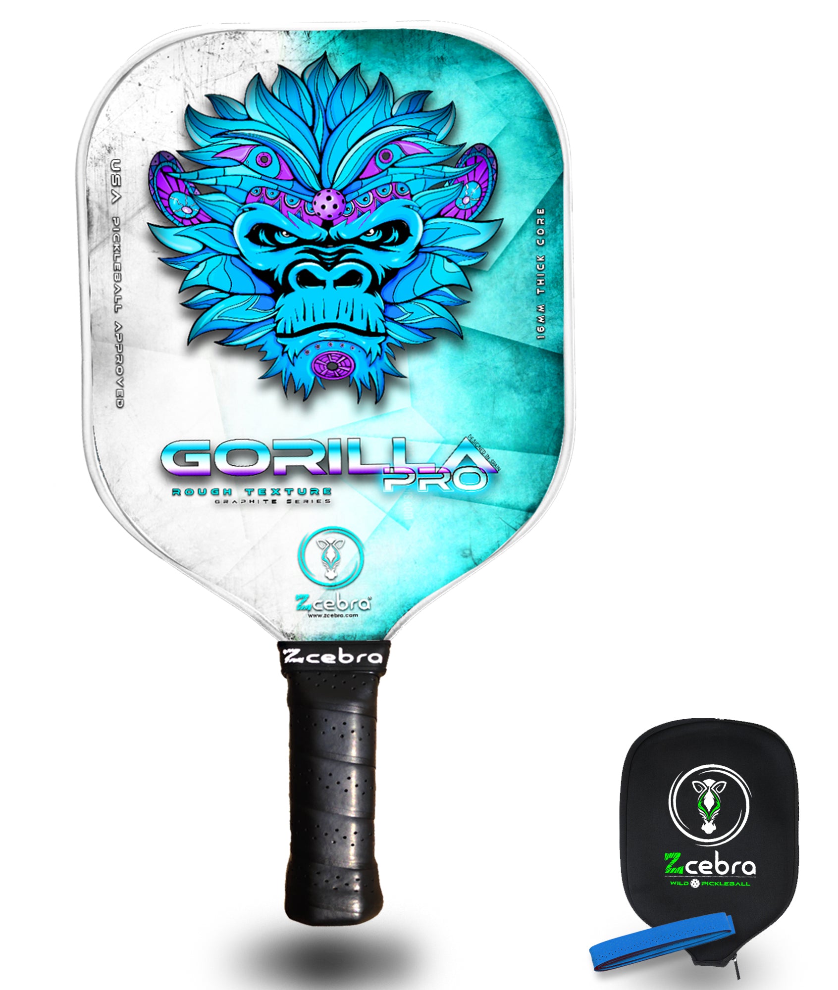 Pala Pickeball Zcebra Gorilla Pro Blue