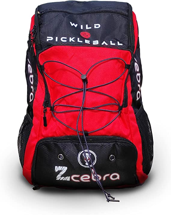 Zcebra Pickleball Red Backpack