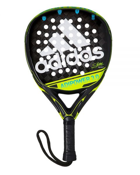 pala de padel adidas adipower 3.0 negro y amarillo