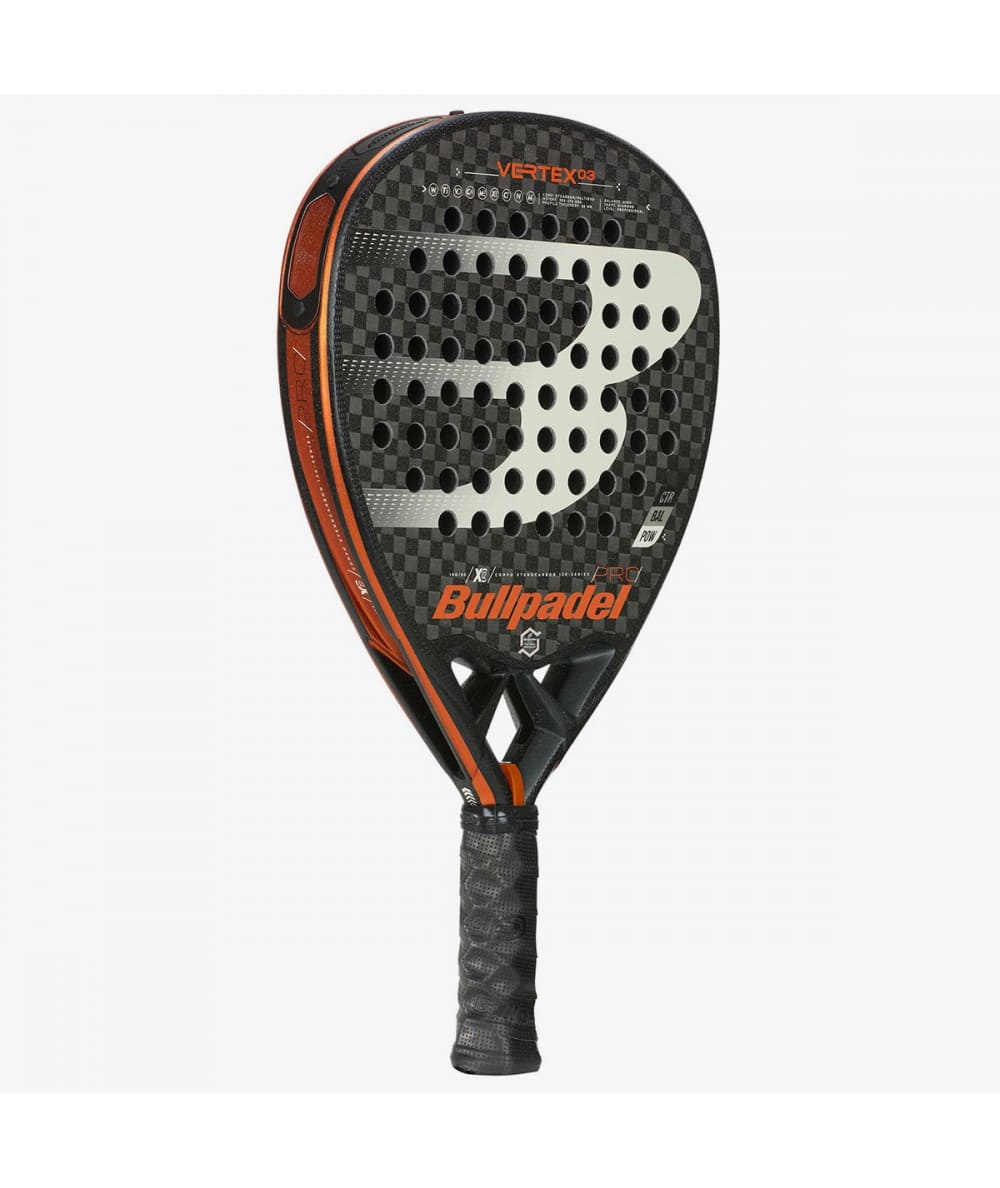 Pala de padel bullpadel vertex 3 2021 vista de lado.