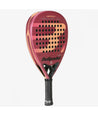 Pala de pádel bullpadel vertex 3 woman en color rosa oscuro. Vista lateral.