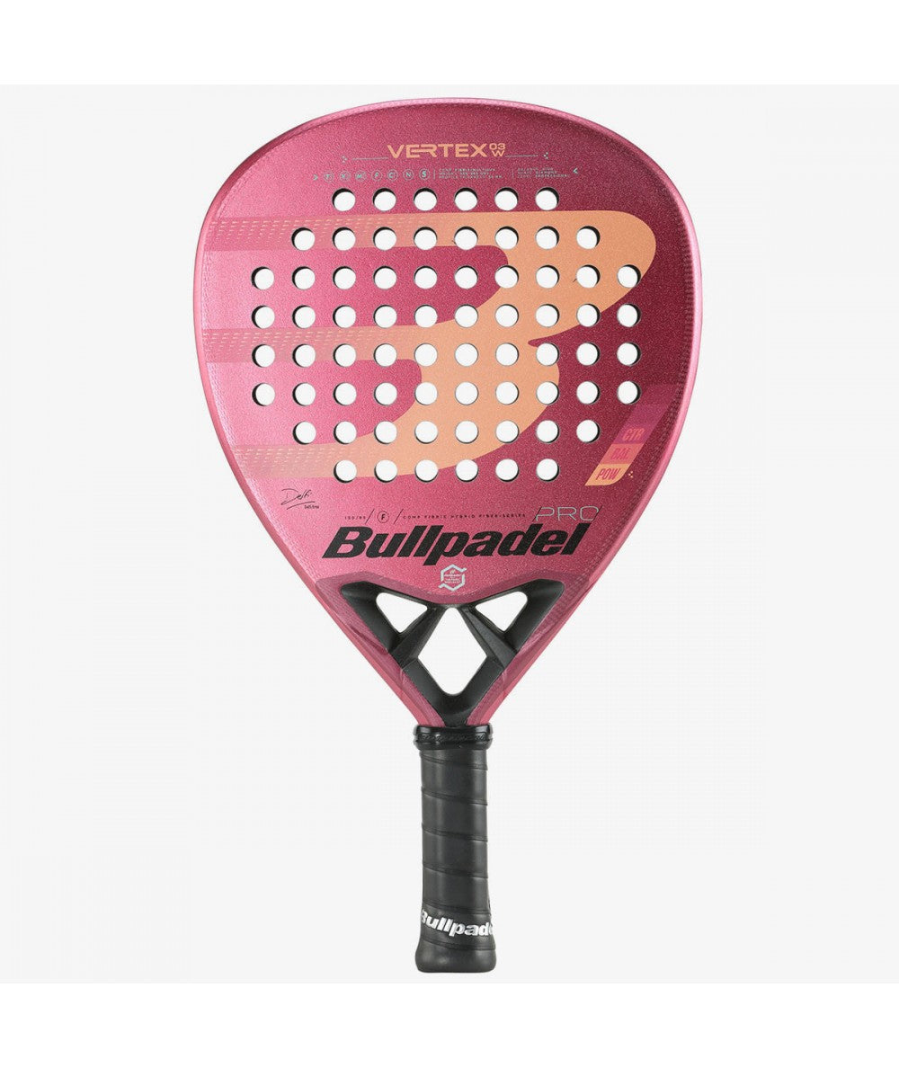 Pala de pádel bullpadel vertex 3 woman en color rosa oscuro.
