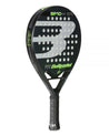 Pala de pádel Bullpadel BP10 Evo año 2022. En colores negro, blanco y verde. Vista de lado.