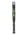 Pala de pádel Bullpadel BP10 Evo año 2022. En colores negro, blanco y verde. Vista de perfil.