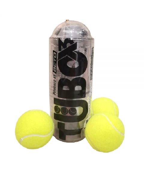 Presurizador de pelotas de padel y tenis Tuboplus X3 Crystal visto fuera de embalaje.