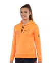 Sudadera bullpadel yopa color naranja fluor.