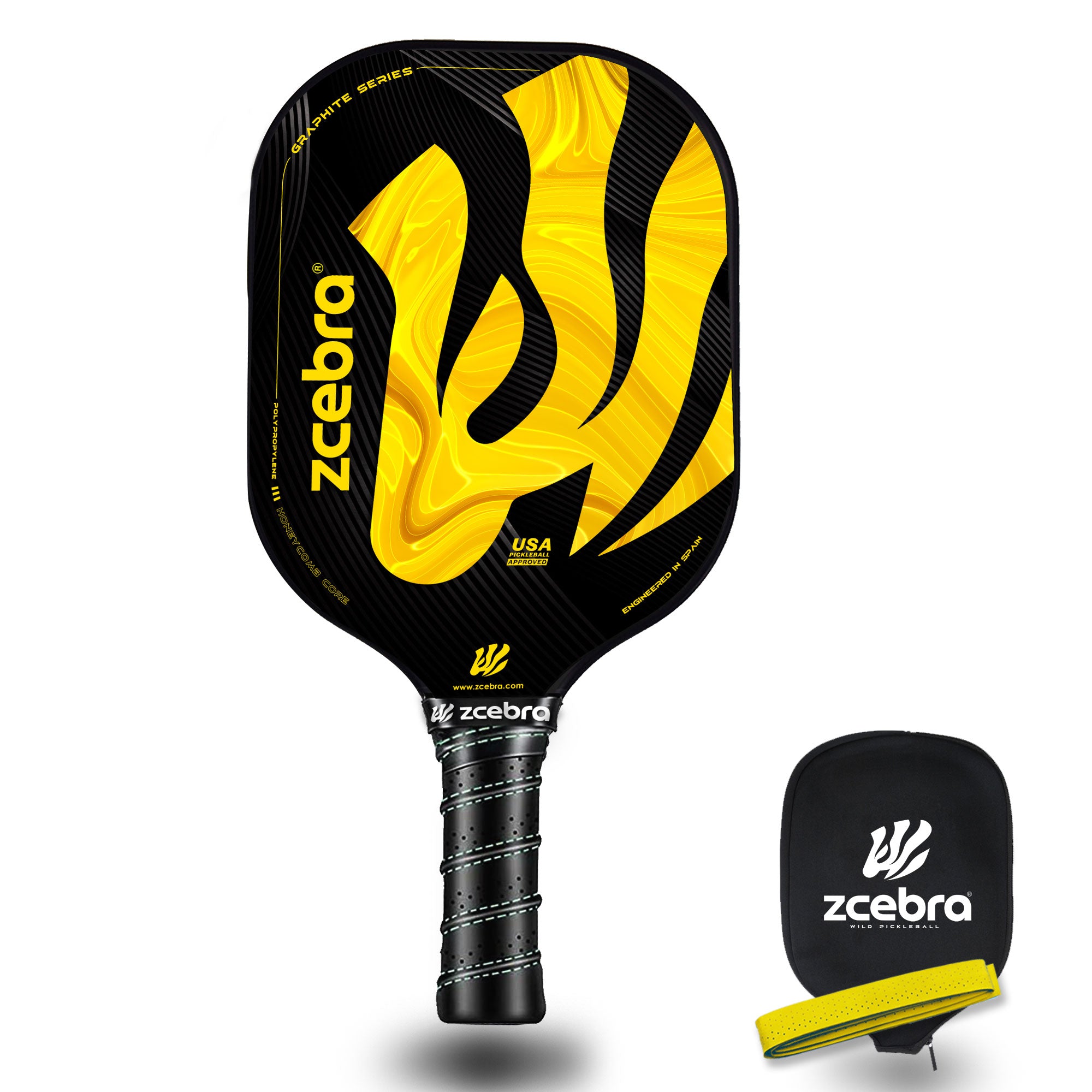 Pala Pickeball Zcebra Amarillo/Negro